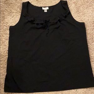 Loft Tank Top w/ Ruffle and tie detail